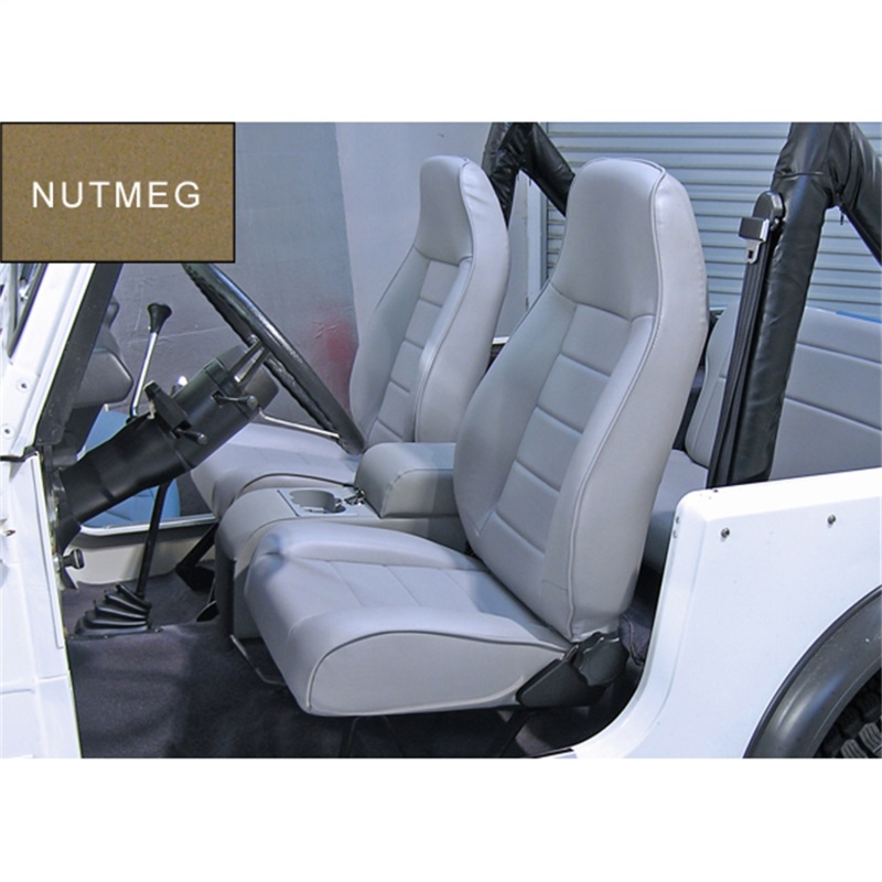 Jeep Wrangler High-Back Seat - Front - Rugged Ridge - Reclinable - Nutmeg - `87-`02